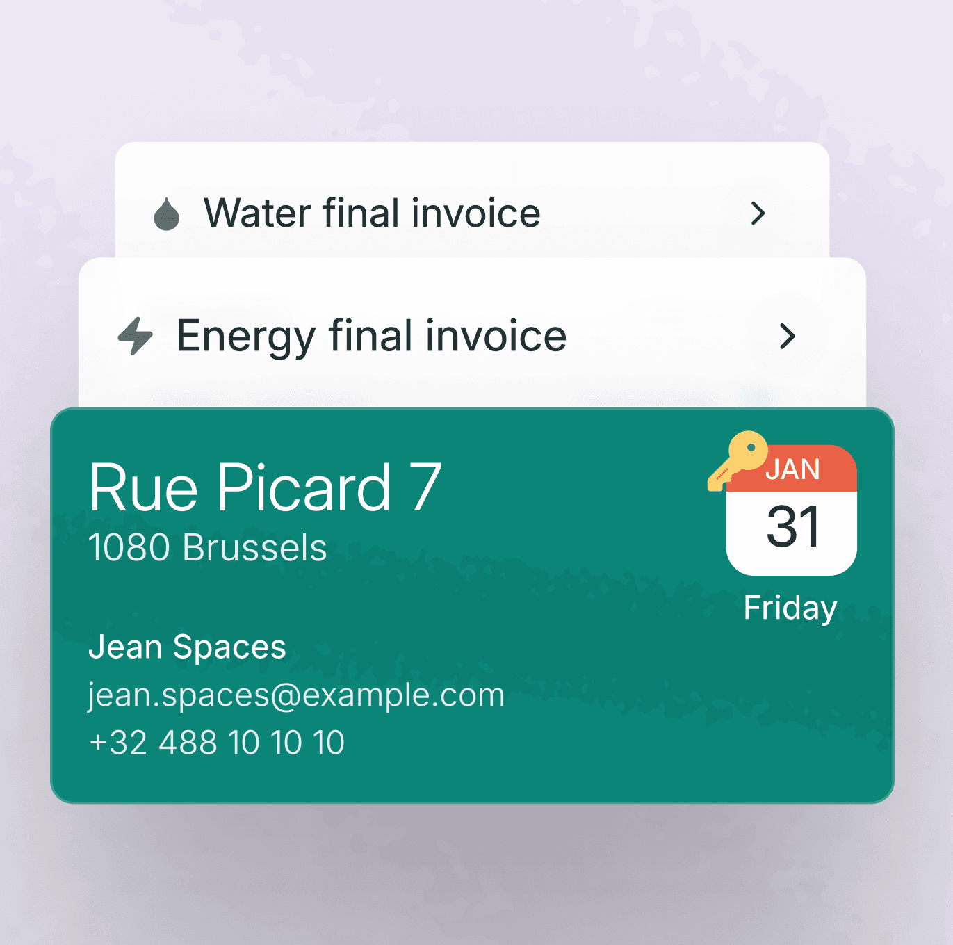 A mobile screen of the Smooved Mover Dashboard